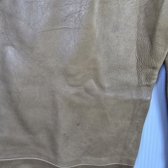 Zara Women's 100% Sheep Leather Camel Cargo Pants Straight Leg Size S - Picture 14 of 16